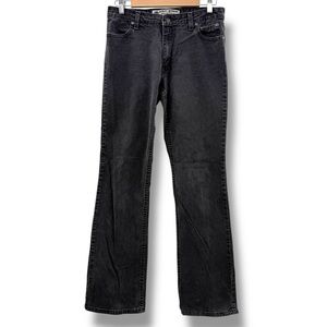 Harley-Davidson Black Gray Bootcut Jeans Women’s Size 8 Long Casual Biker‎ Style